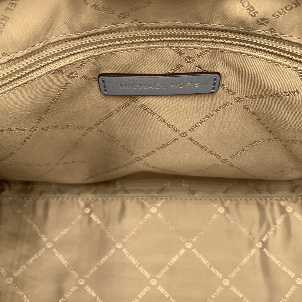 MICHAEL KORS HAMILTON MEDIUM SATCHEL PALE BLUE COLOR - Picture 14 of 16